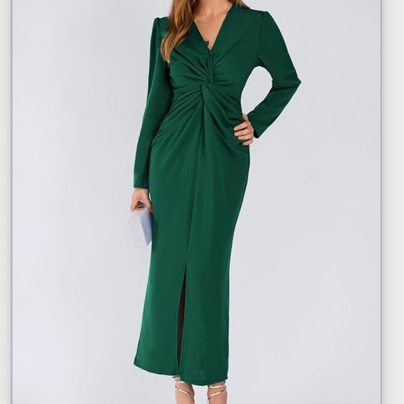 Emerald Green Dress, size L - Picture 2 of 10